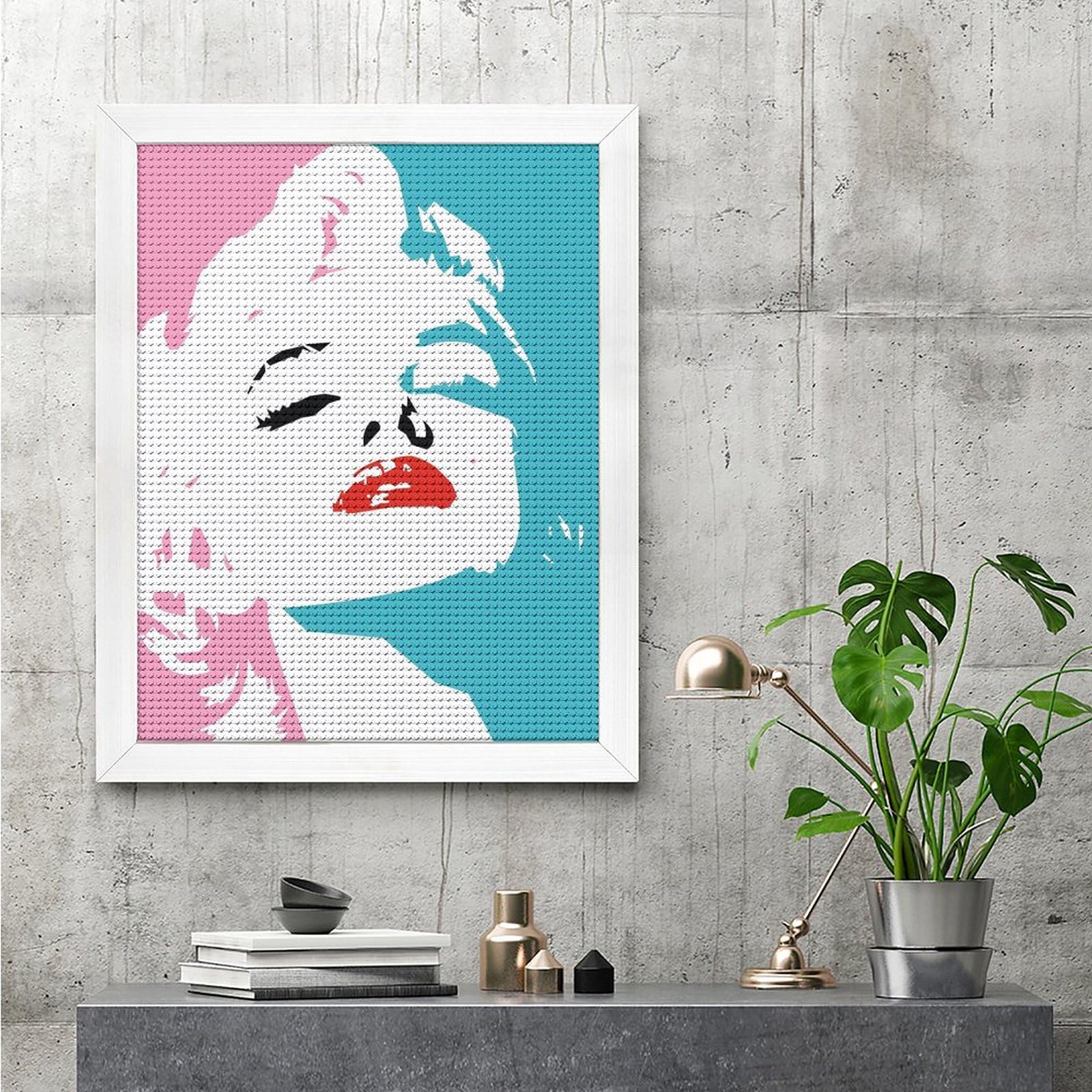 マリリン・モンロー ビーズコラージュアート 絵 画 マリリン・モンロー