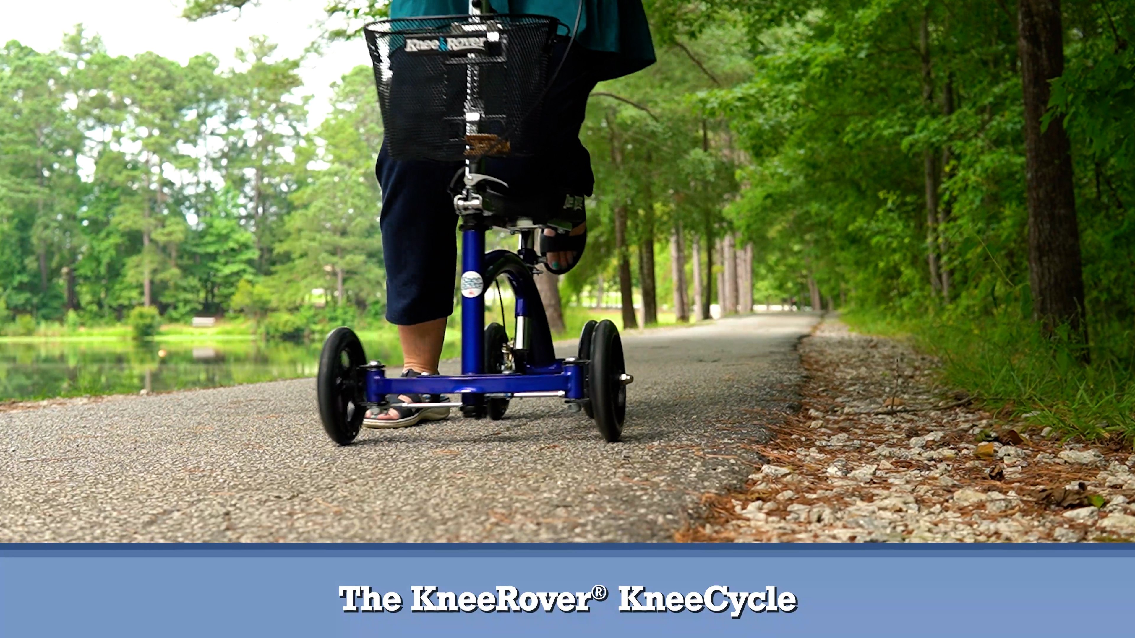 KneeRover Deluxe KneeCycle Steerable Knee Walker – Foldable