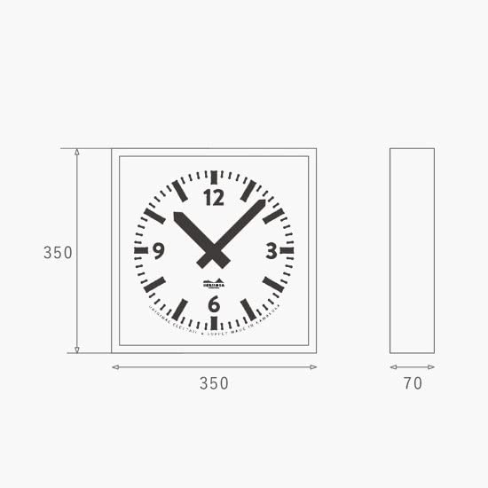 Amazon.co.jp: ハモサ HERMOSA 時計 壁掛け時計 HK-002 スクエア