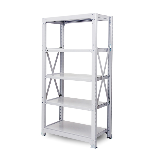 500kg/段 中重量ボルト式棚 高さ1800 x 棚板5枚（有効4段）x 横幅900 x