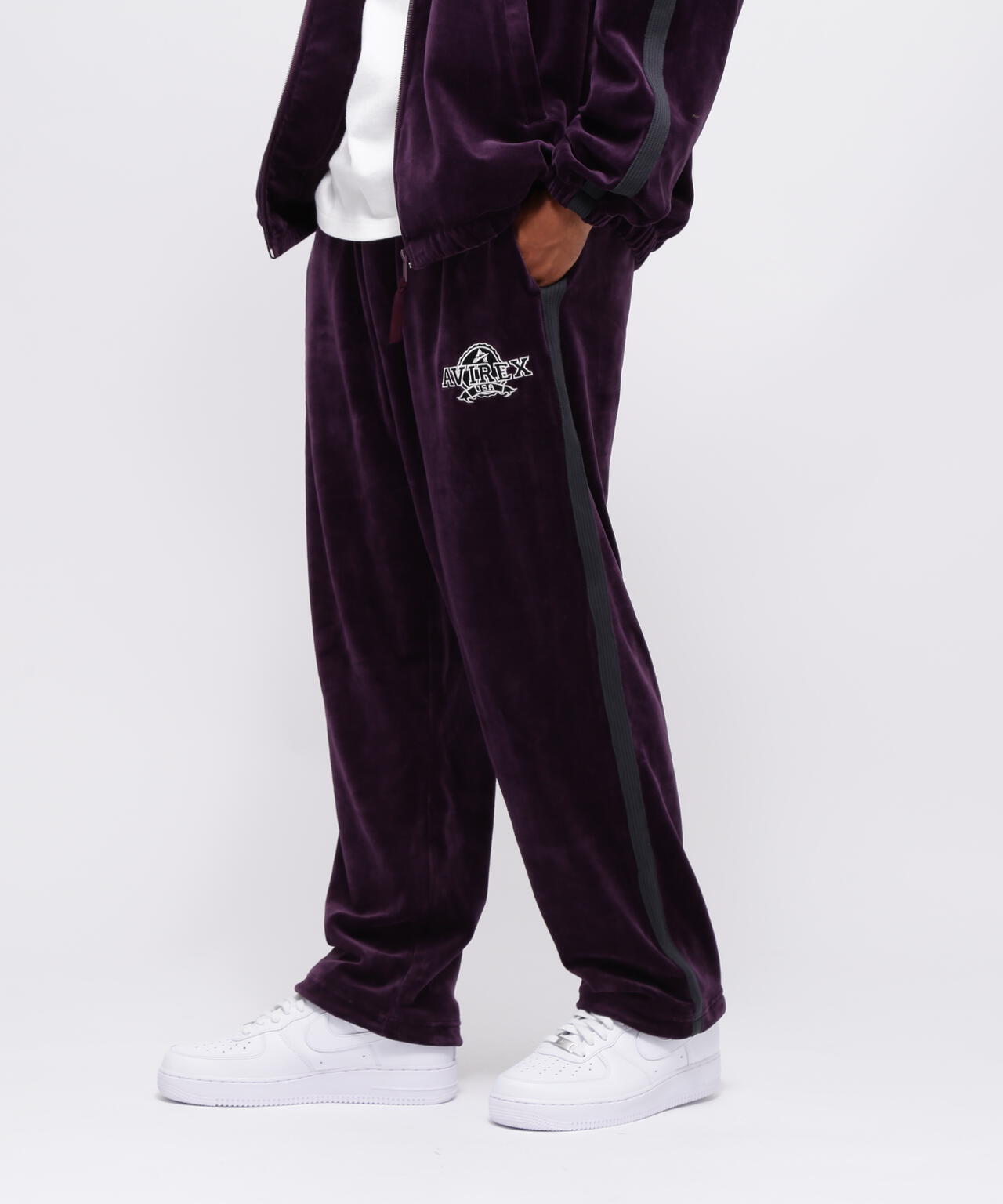 WEB&DEPOT限定》VELOUR TRACK PANTS / ベロア トラックパンツ | AVIREX