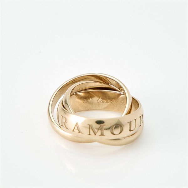 Cartier トリニティ リング 52 シルバー 750WG 1998年クリスマス限定