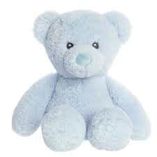 13 Inch Baby Safe Sky Blue Teddy Bear by Ebba | Flower Delivery