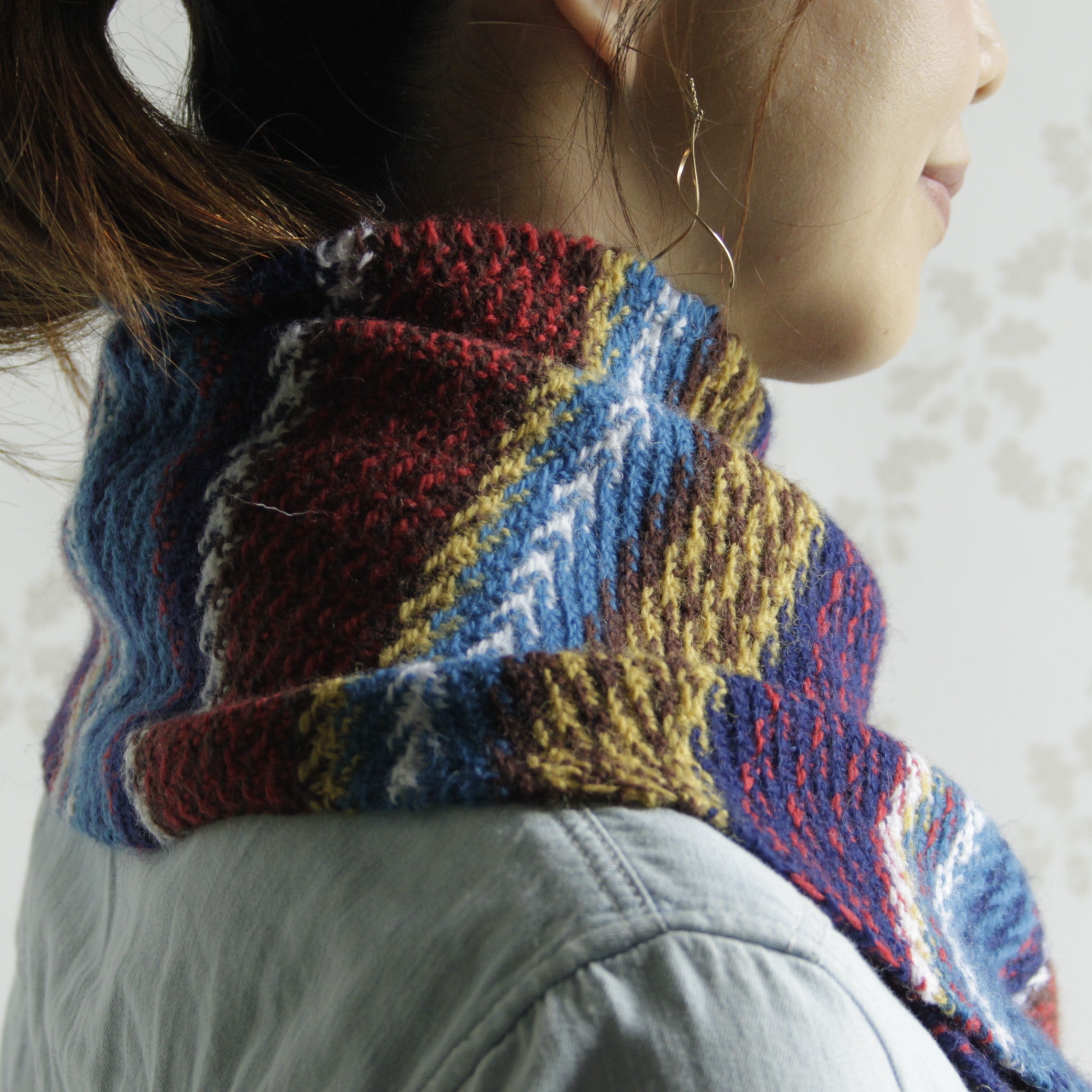 ヘリンボーン柄マフラー PDFパターン – moorit