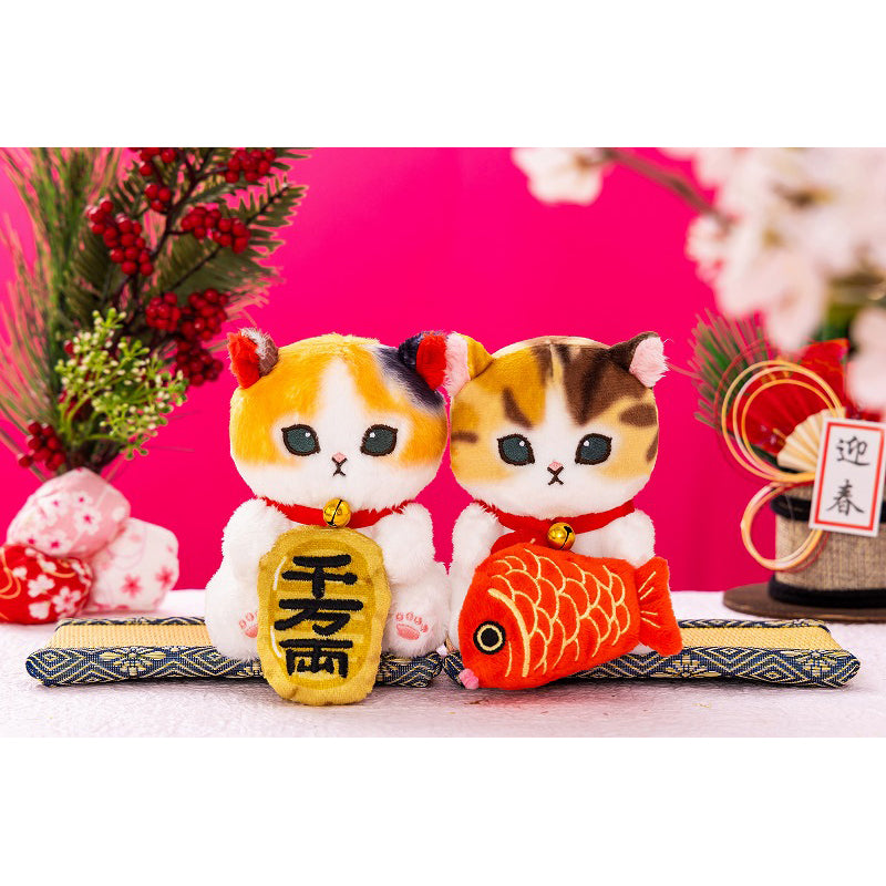 mofusand にゃんこが見守るデスクトップひっかけぬいぐるみ(めで鯛