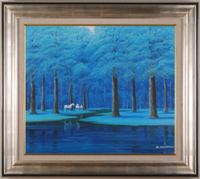 油絵の絵画で田中幸一が描いた馬の絵の油絵「希望・6」を購入