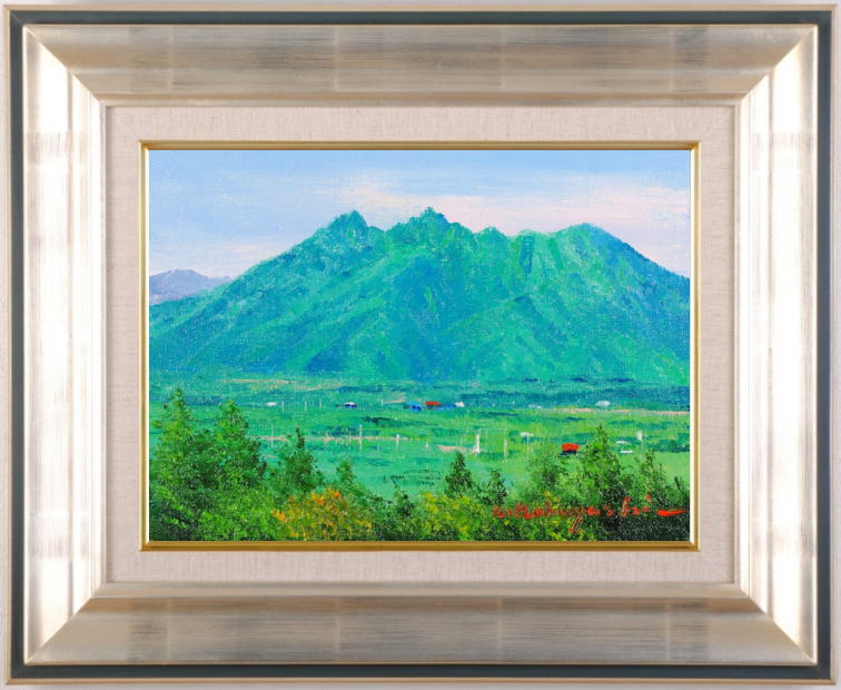 油絵の絵画で小林幸三が描いた阿蘇の絵の油絵「根子岳・2」を購入