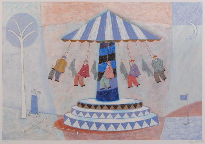 インテリアの絵画をシルクスクリーンの版画で制作したポーラ