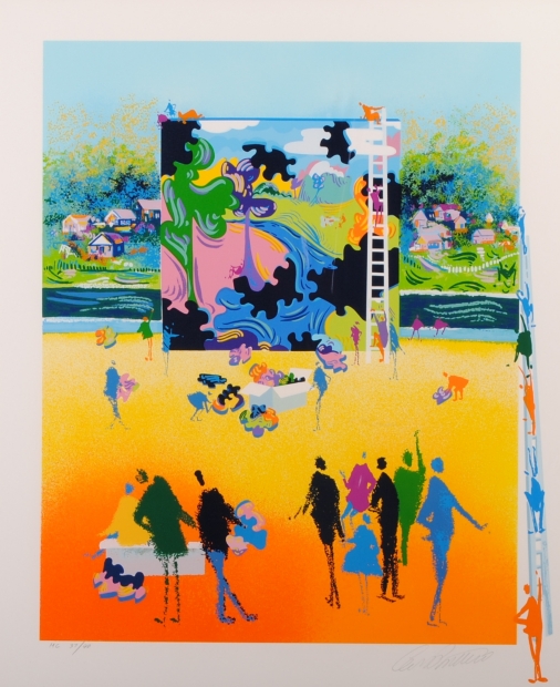 インテリアの絵画をシルクスクリーンの版画で制作したレオ・パシリコの