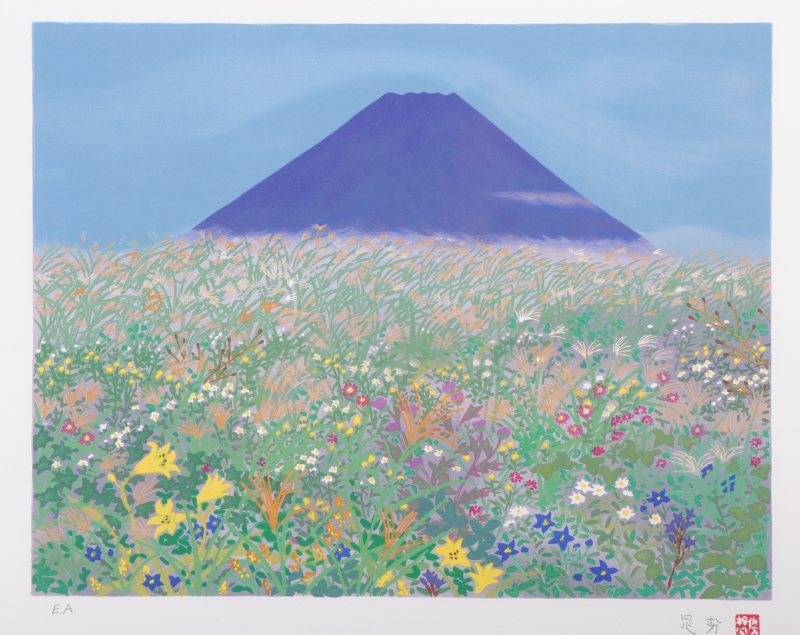 田中珠香四季草花掛け軸