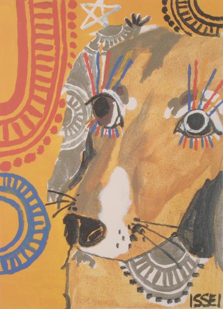 ポップアートの絵をジークレーの版画で制作した大谷一生の犬のポップ