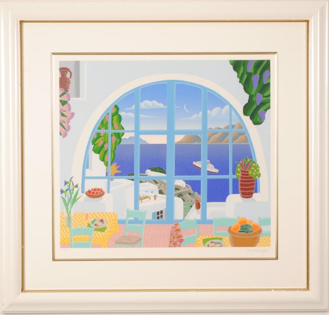 トーマス・マックナイトがシルクスクリーンの版画で制作した海の絵画