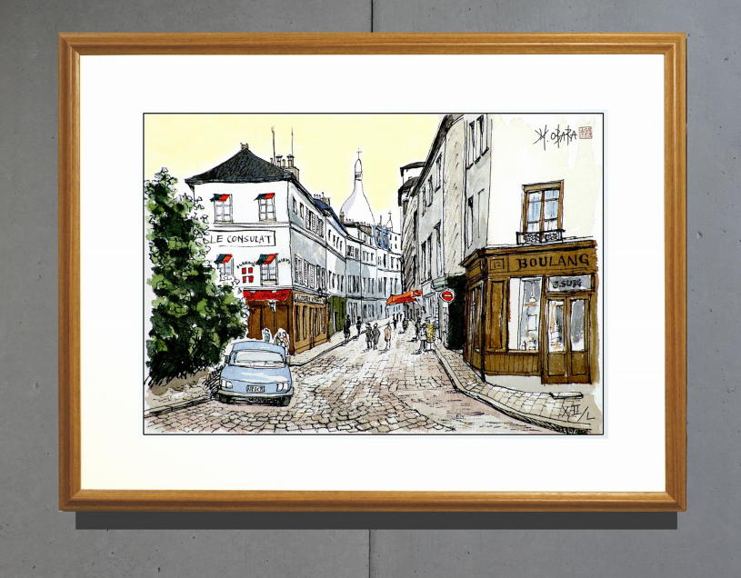 好評のリトグラフ集Ⅰ・風景画（小原雅夫作品） - 函館のカトリック