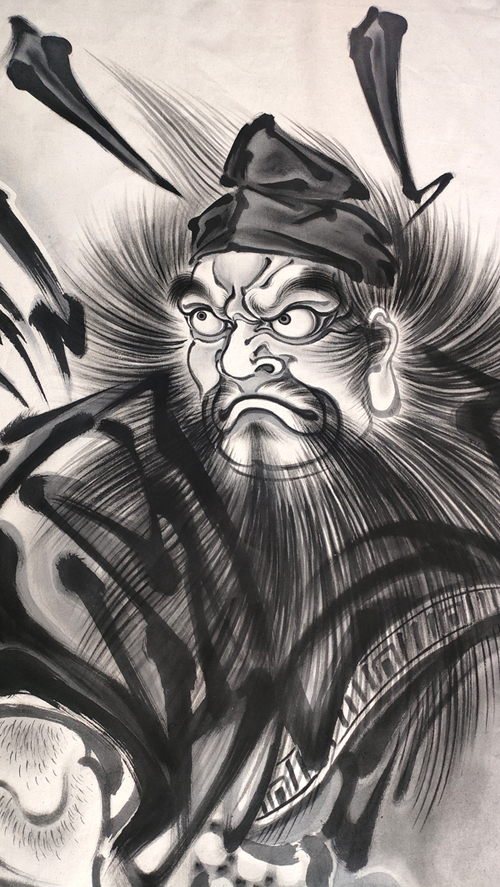 鍾馗】屋外用手描き武者のぼり・いわき絵のぼり（武者絵のぼり）辰昇作