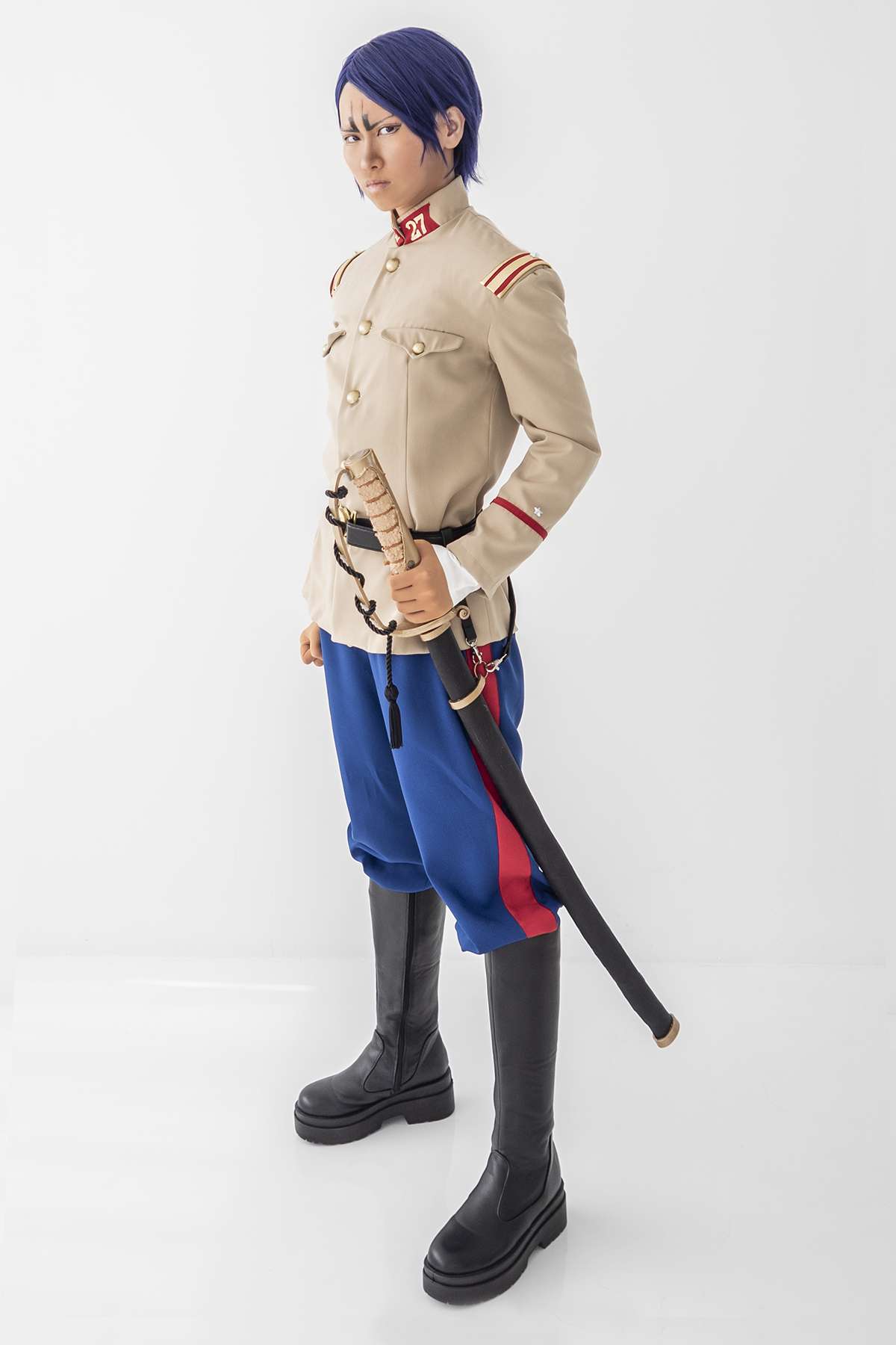 スタジオモノクロームにてゴールデンカムイ【鯉登少尉】コスプレ