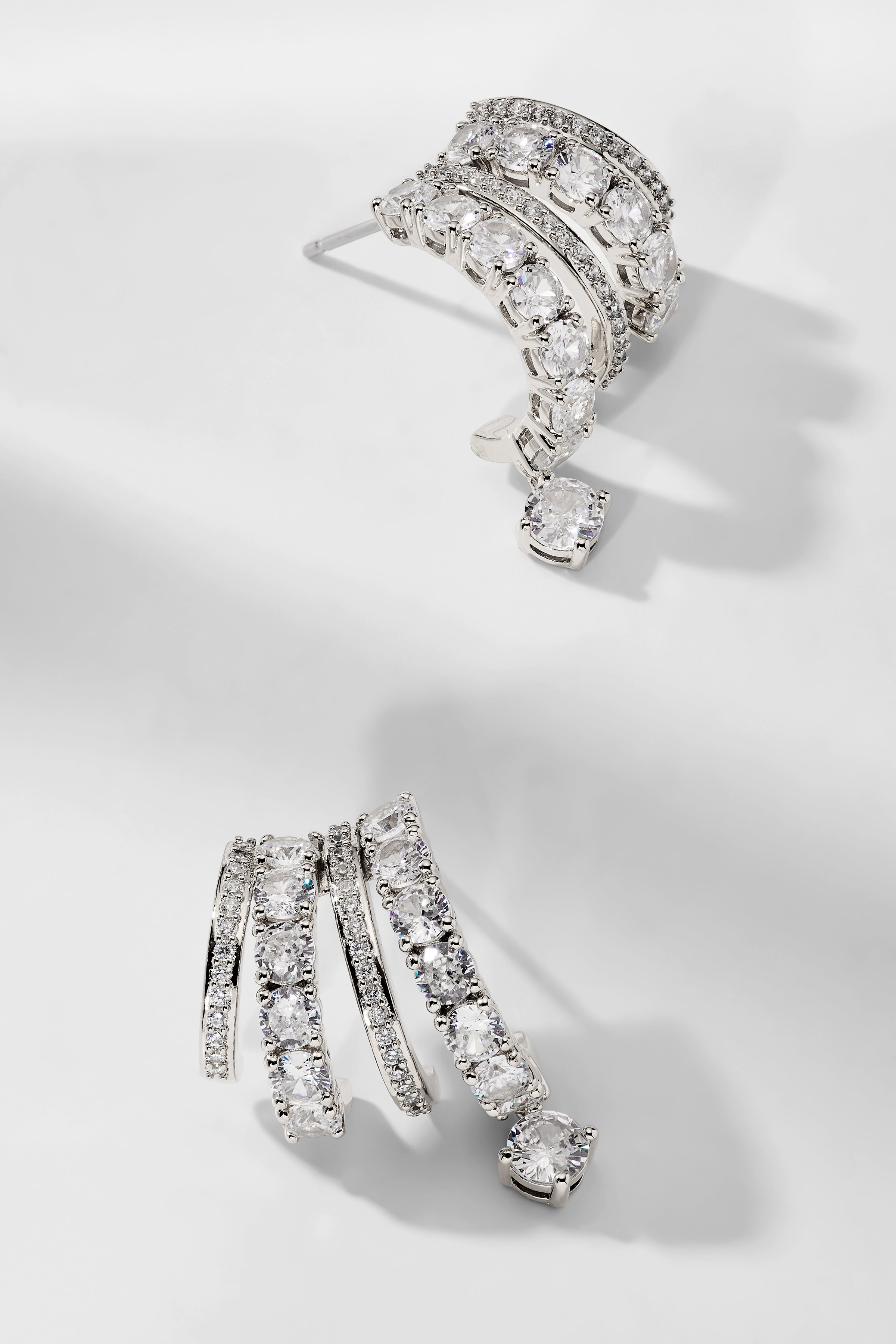 MATCHPOINT MULTI J HOOP CZ EARRINGS – NADRI