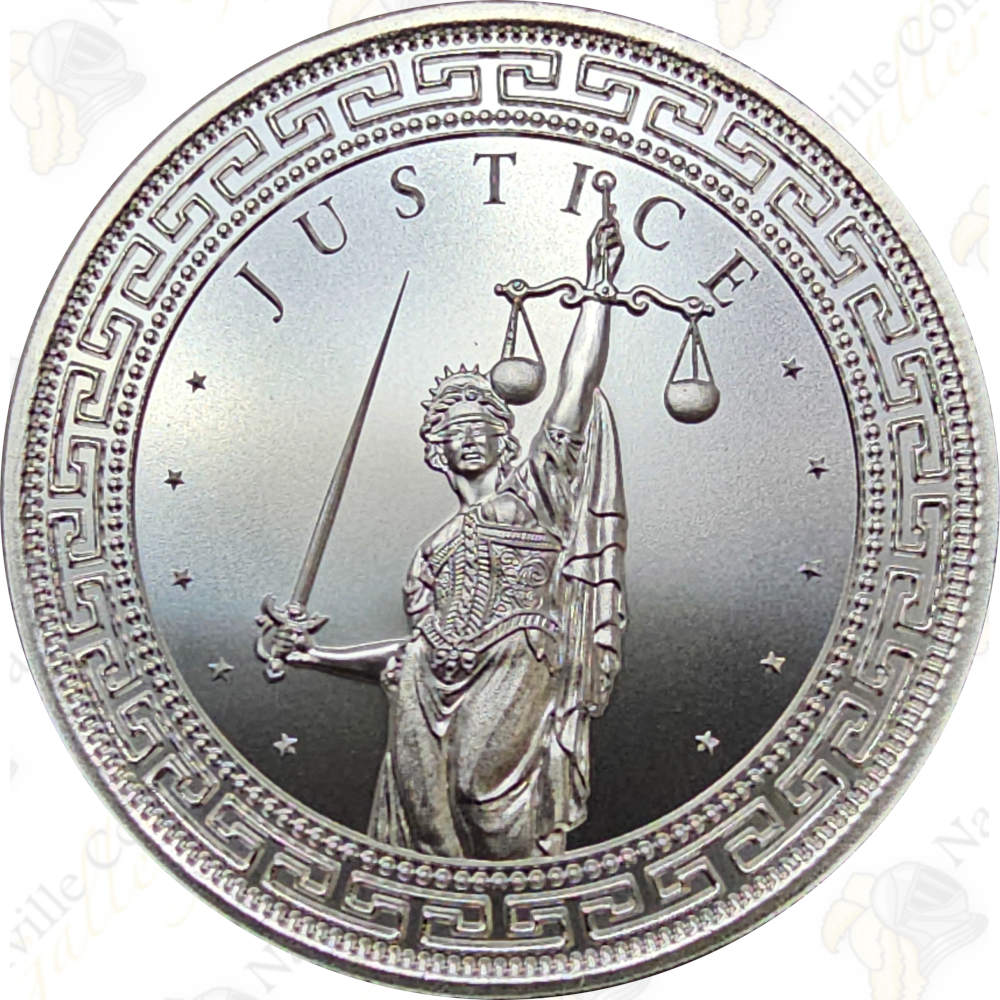 Mint Club #6 1 oz “Justice” .999 fine silver round – SKU #51566