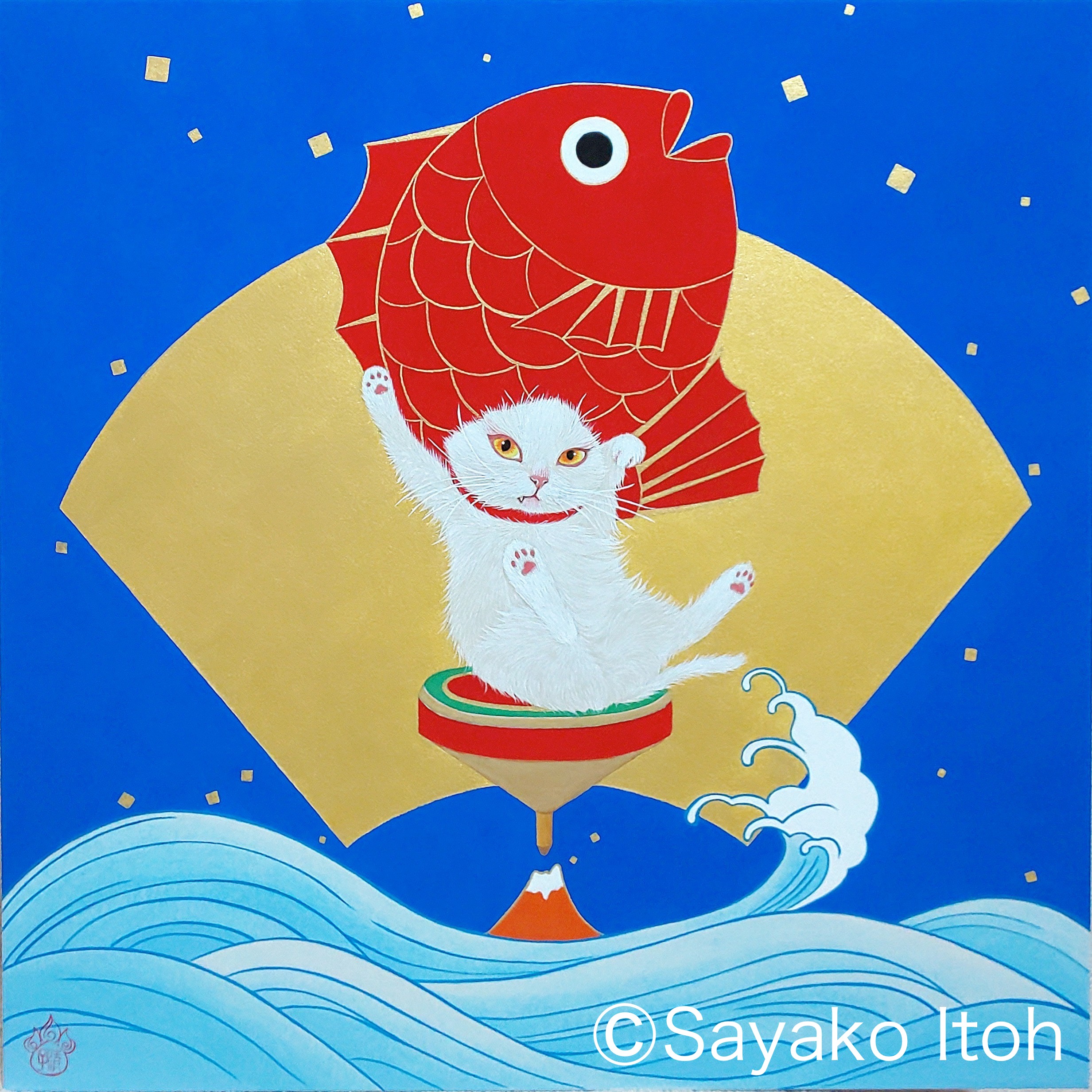 美術のなかの猫たち 猫尽くし12ヶ月 伊藤清子2025カレンダー原画展