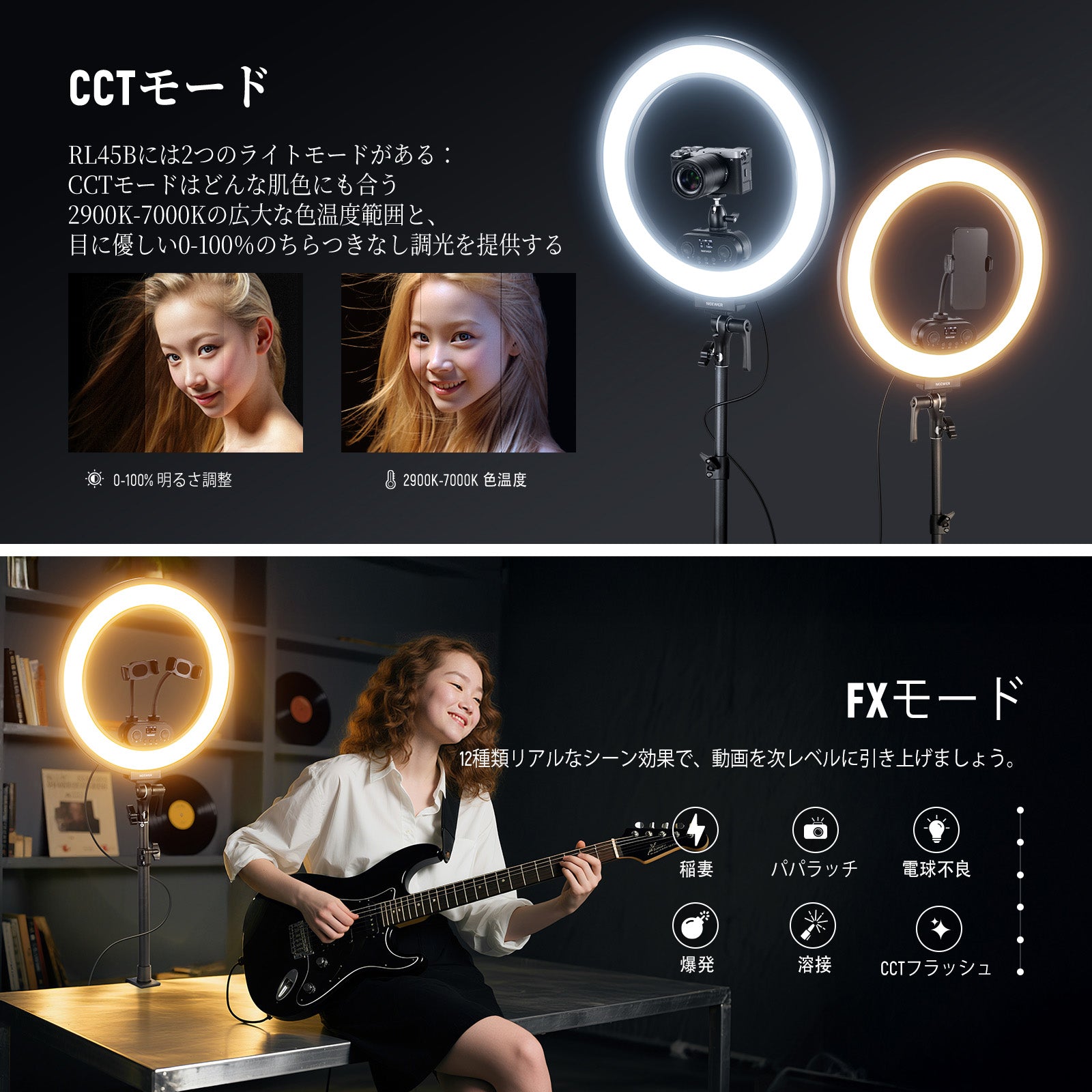 NEEWER RL45B 18インチエッジリットリングライト – NEEWER.JP