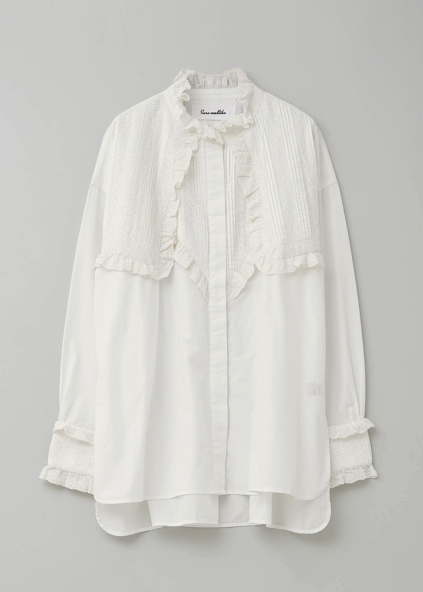 Cotton Pintuck Lace Blouse | Pasand by ne Quittez pas | パサン