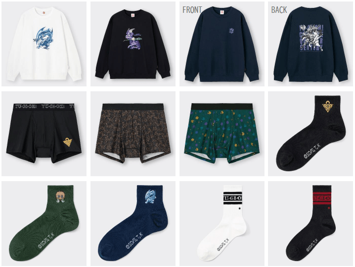 GU」と『遊戯王』がコラボ。ブルーアイズホワイトドラゴンの靴下などが登場