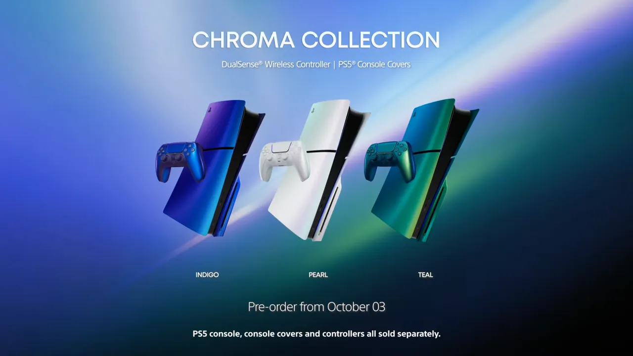 PS5に新カラー「Chroma Collection INDIGO／PEARL／TEAL」が登場、発売