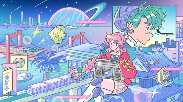 画像2 / 10＞80年代の漫画テイストなイラストが話題！こだわりの配色が