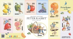 ピーターラビット(TM)の郵便切手が発売中！パステルカラーの色地と絵柄