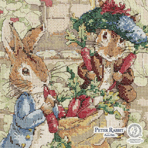 ピーターラビット(TM)の図案を刺しゅうで仕上げる！クロスステッチ