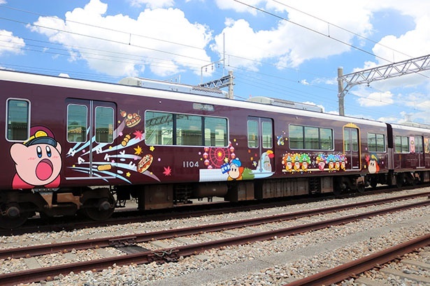阪急電車が星のカービィ仕様に大変身！限定ラッピング列車やスタンプ