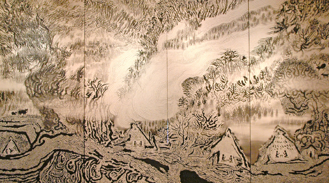 あーとぴっくす 松本健宏 蝋染め展「人生について」