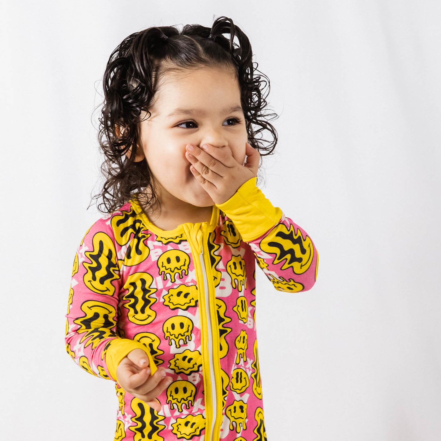 TRIPPY SMILES PINK BAMBOO ZIPPY – NIXX BABY