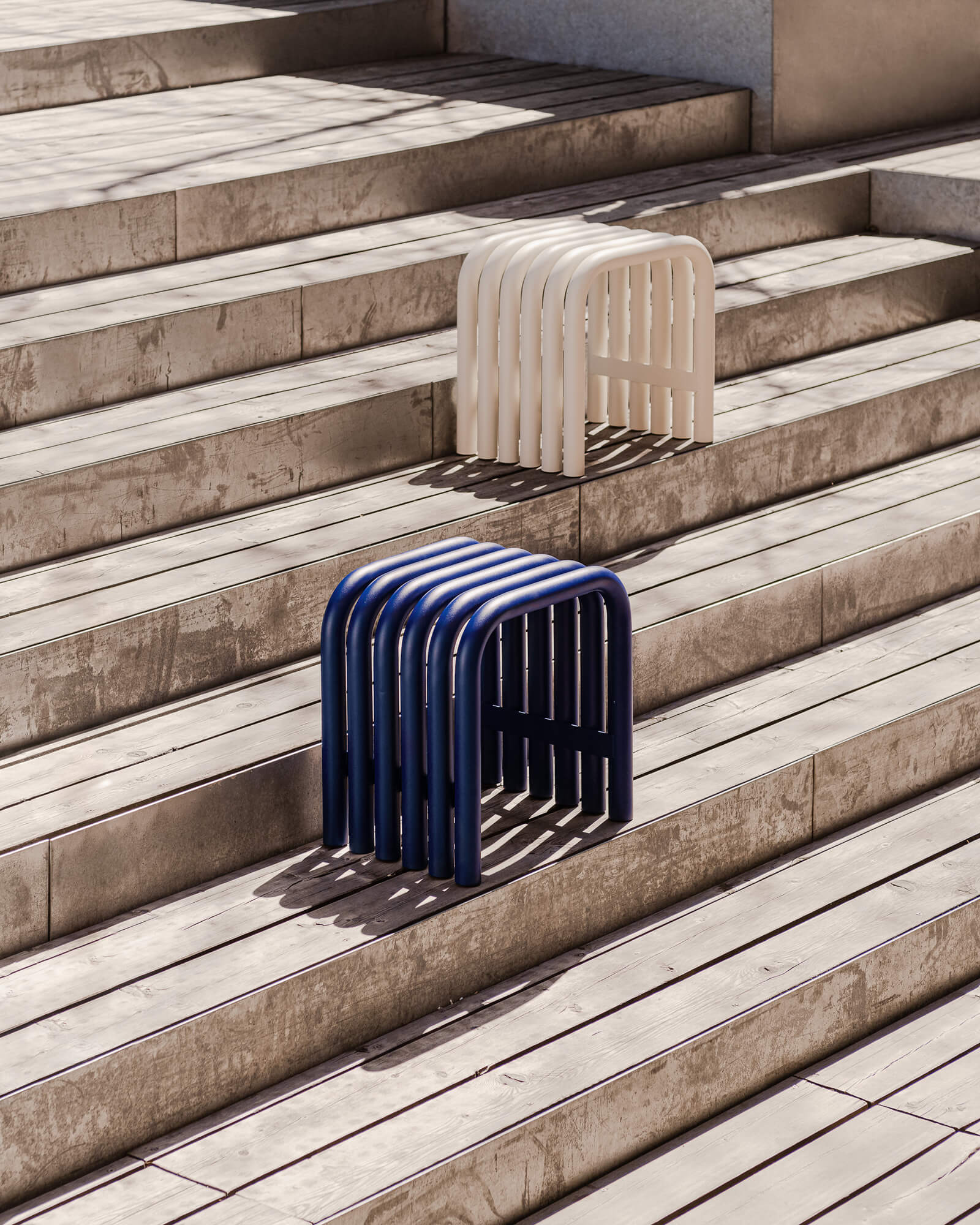 Nokk Stool - funky orange steel indoor & outdoor furniture