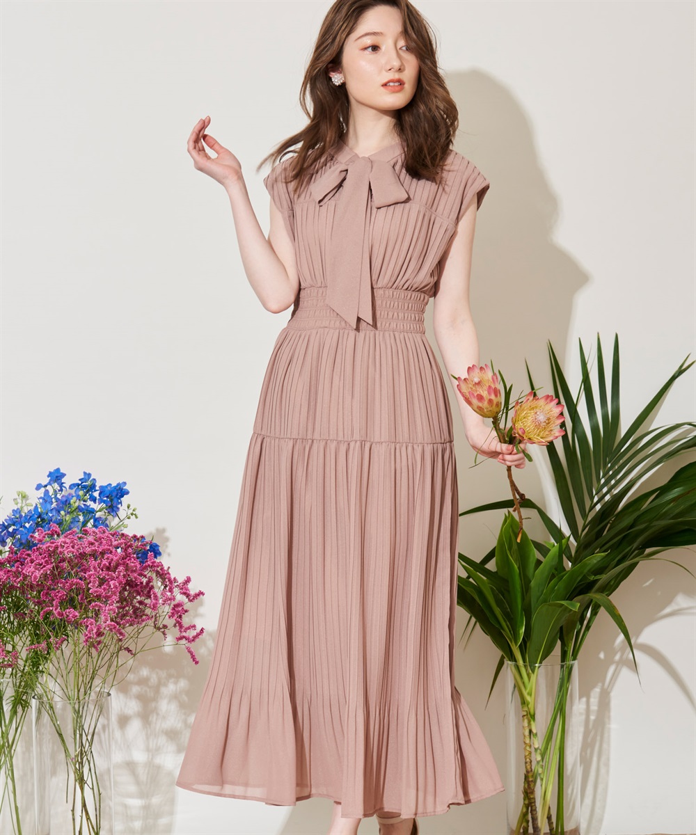 プリーツ切替2WAYワンピース | ロングワンピース | NOELA OFFICIAL