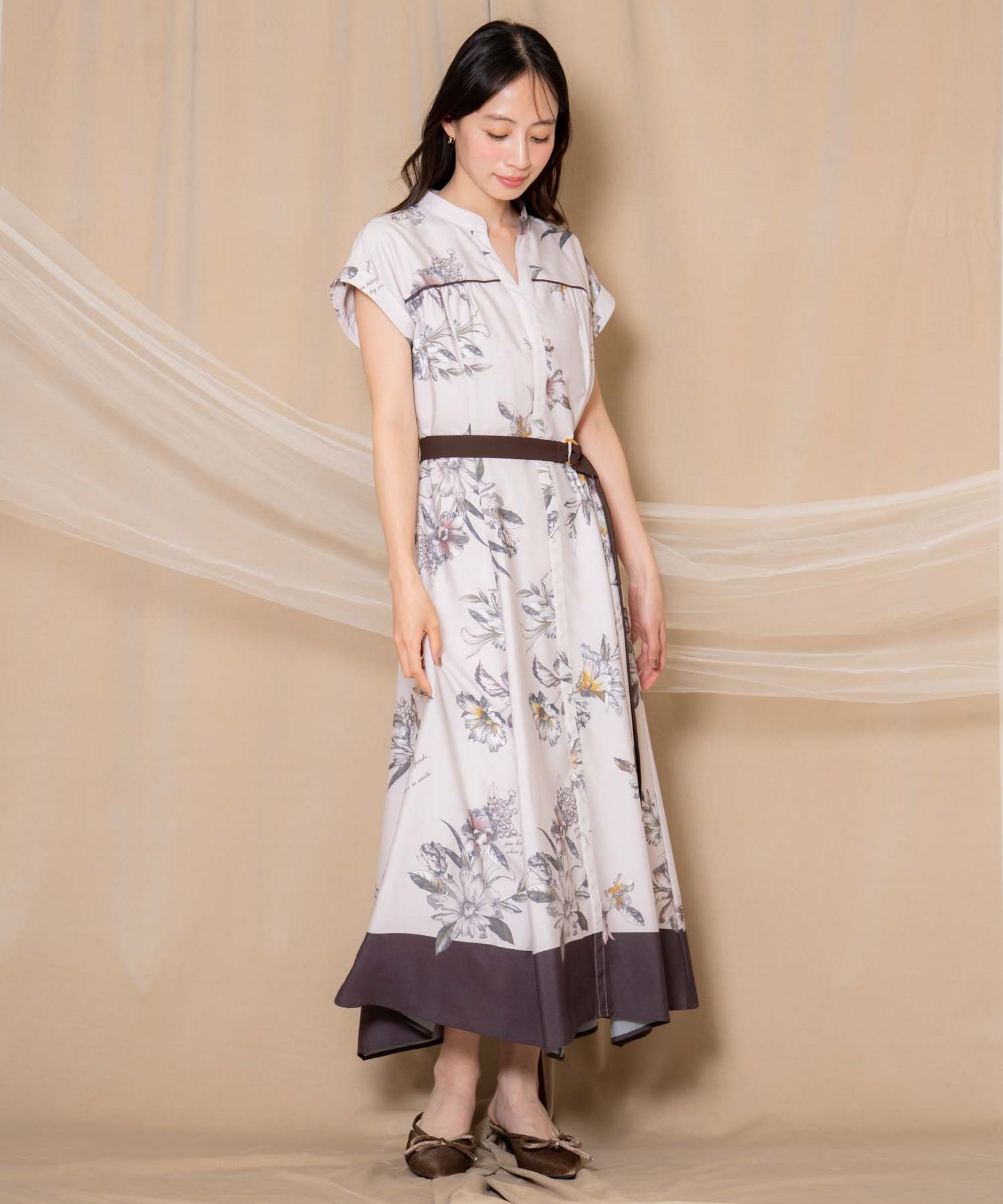 15周年】スカーフ柄シャツワンピース | ロングワンピース | NOELA