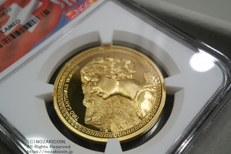 スイス 射撃祭 1000フラン金貨 2025 Ticino Ultra High Relief NGC