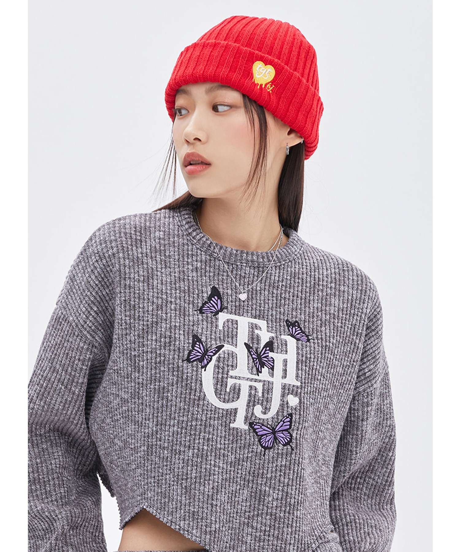 A'GEM/9 × .kom『HONE J X TARGETTO』HONEY HEART BEANIE/ハニーハート