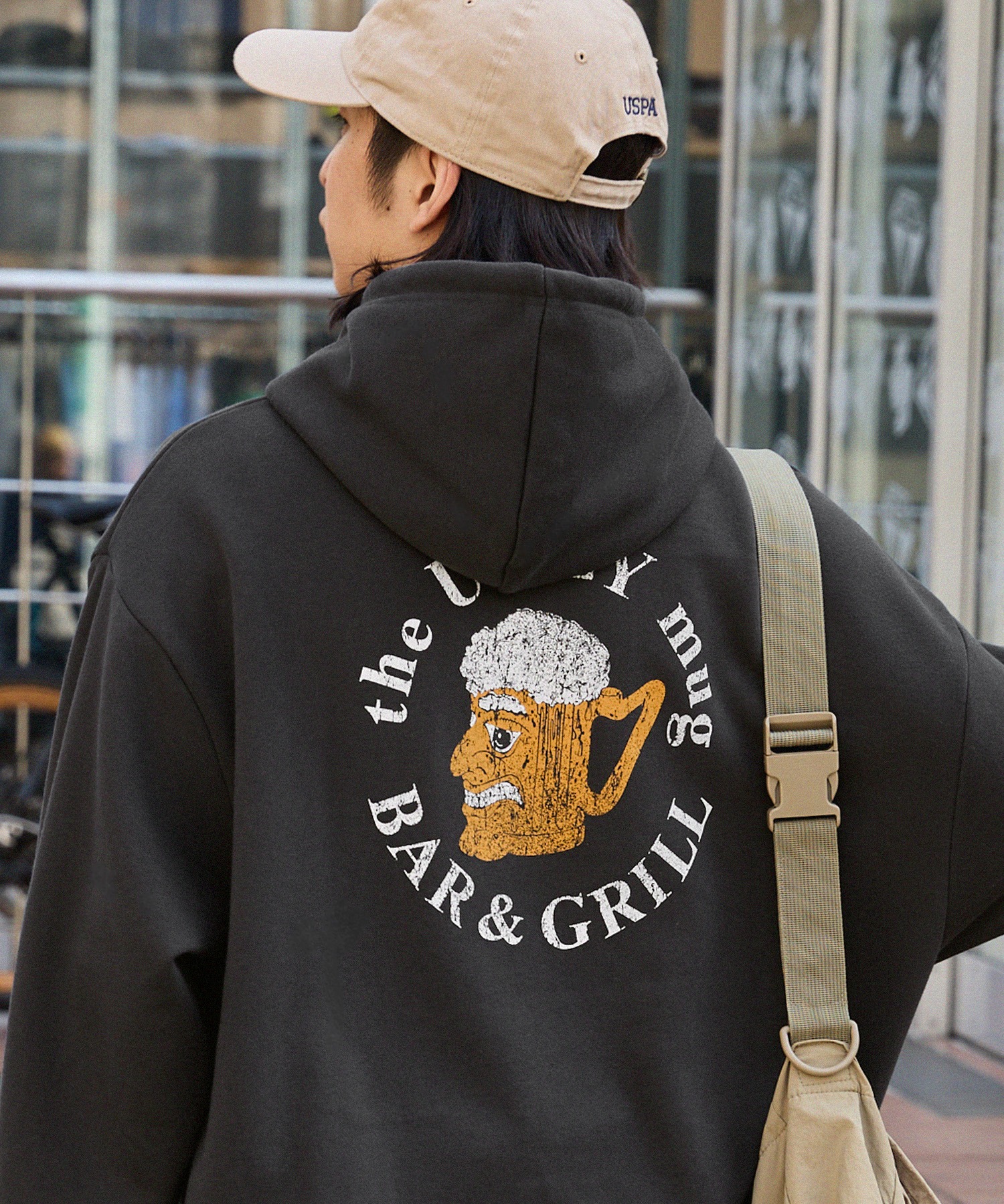 AMERICAN SHOP SIGN】 別注 ヴィンテージライクデザインビッグ裏起毛