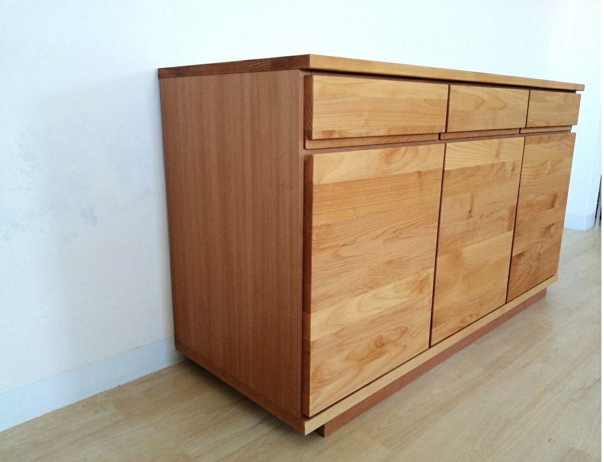 日本製】【大川家具】118幅サイドボード「モニカ」は、北欧インテリア