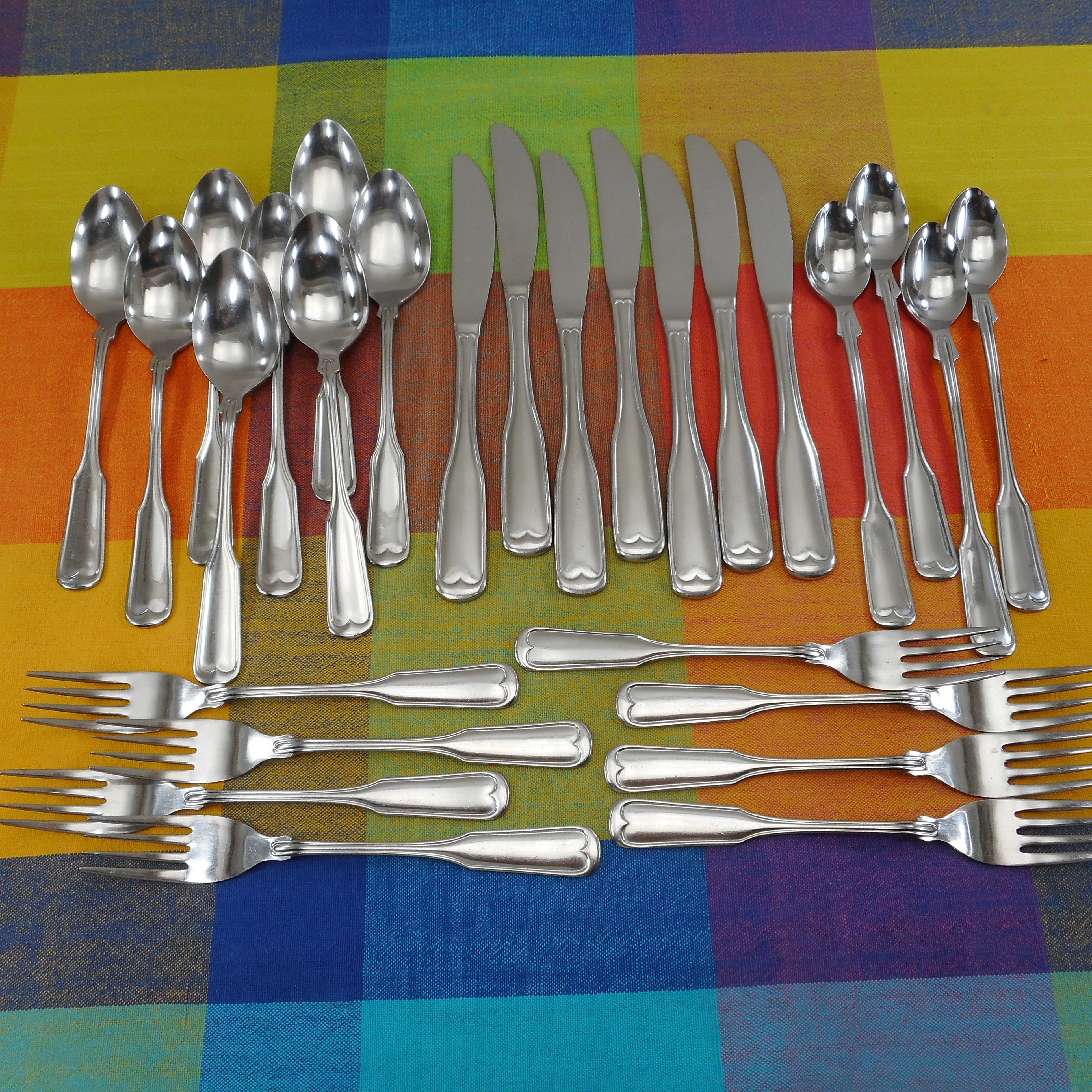 Reed & Barton Rebacraft Kenmore Stainless Flatware 28 Pieces