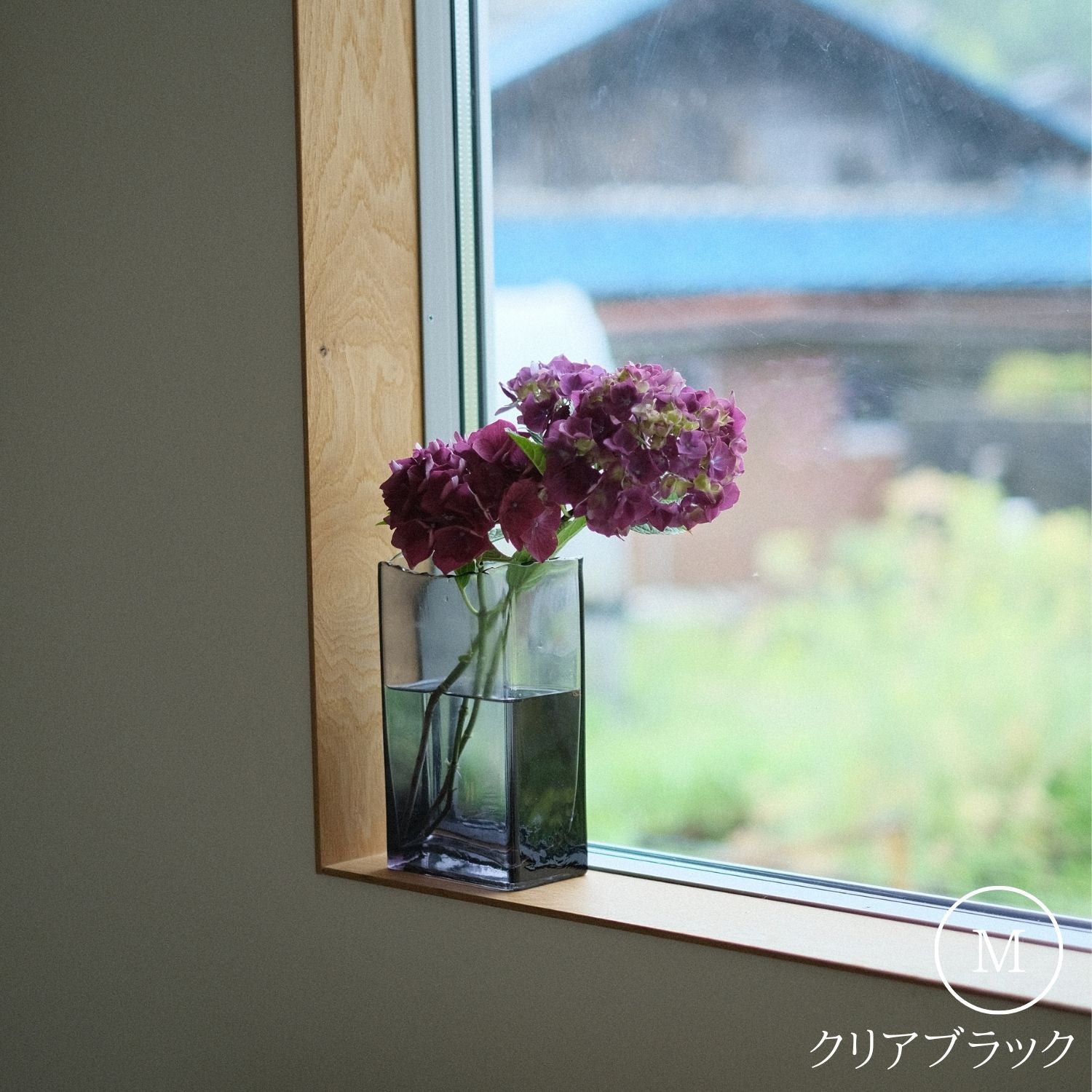 ガラス花瓶｜床置き｜花束｜枝物｜山脈さん_M＠鉢の専門店onajimi