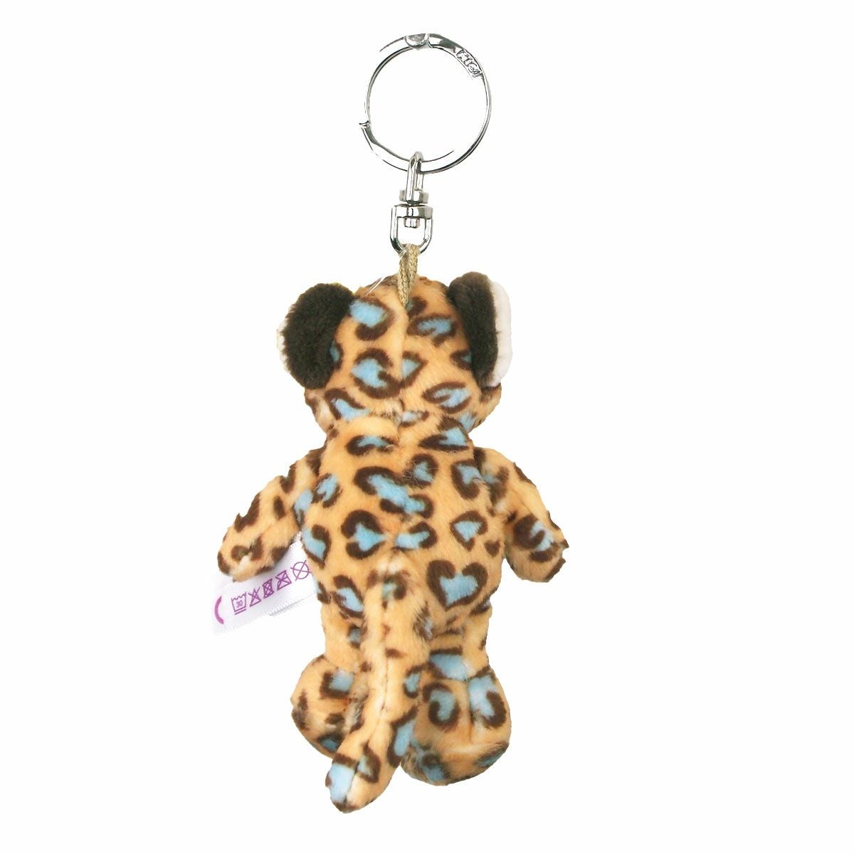 キーリング ワイルドフレンズ レパード/ブルー 10cm／NICI（ニキ