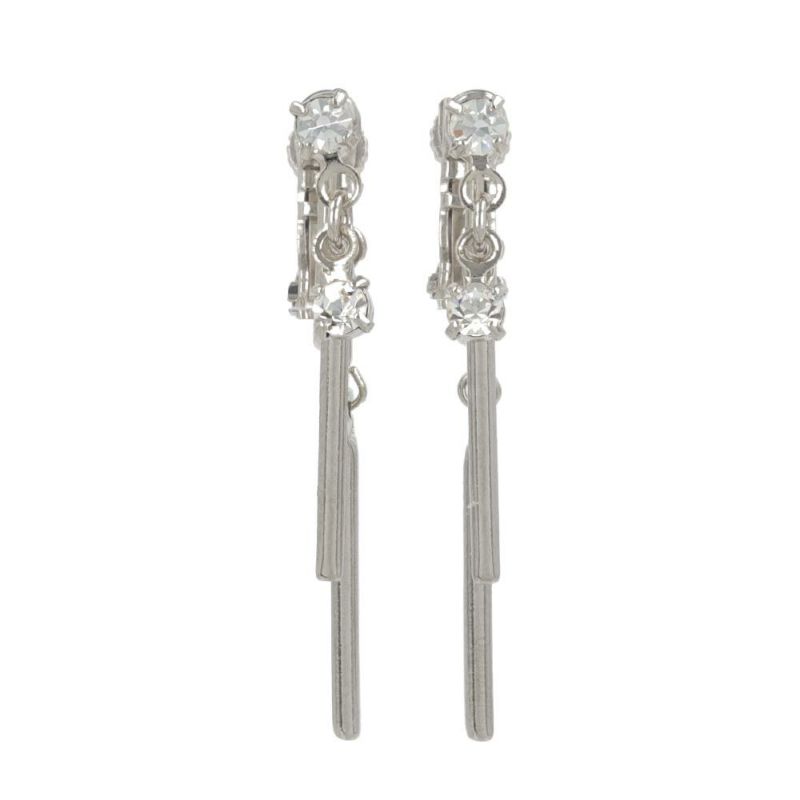 イヤリング ニッケルフリー ストーン メタル スティック ワイヤー