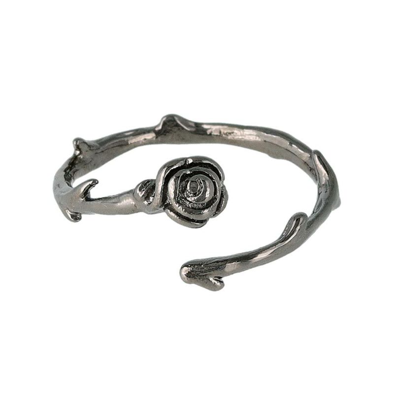 リング ニッケルフリー メタル ミニ 花 薔薇 ローズ ロール