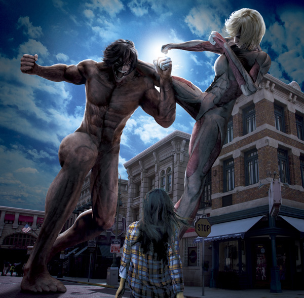 USJクールジャパン】等身大巨人にクロノイド！進撃の巨人・ザ・リアル