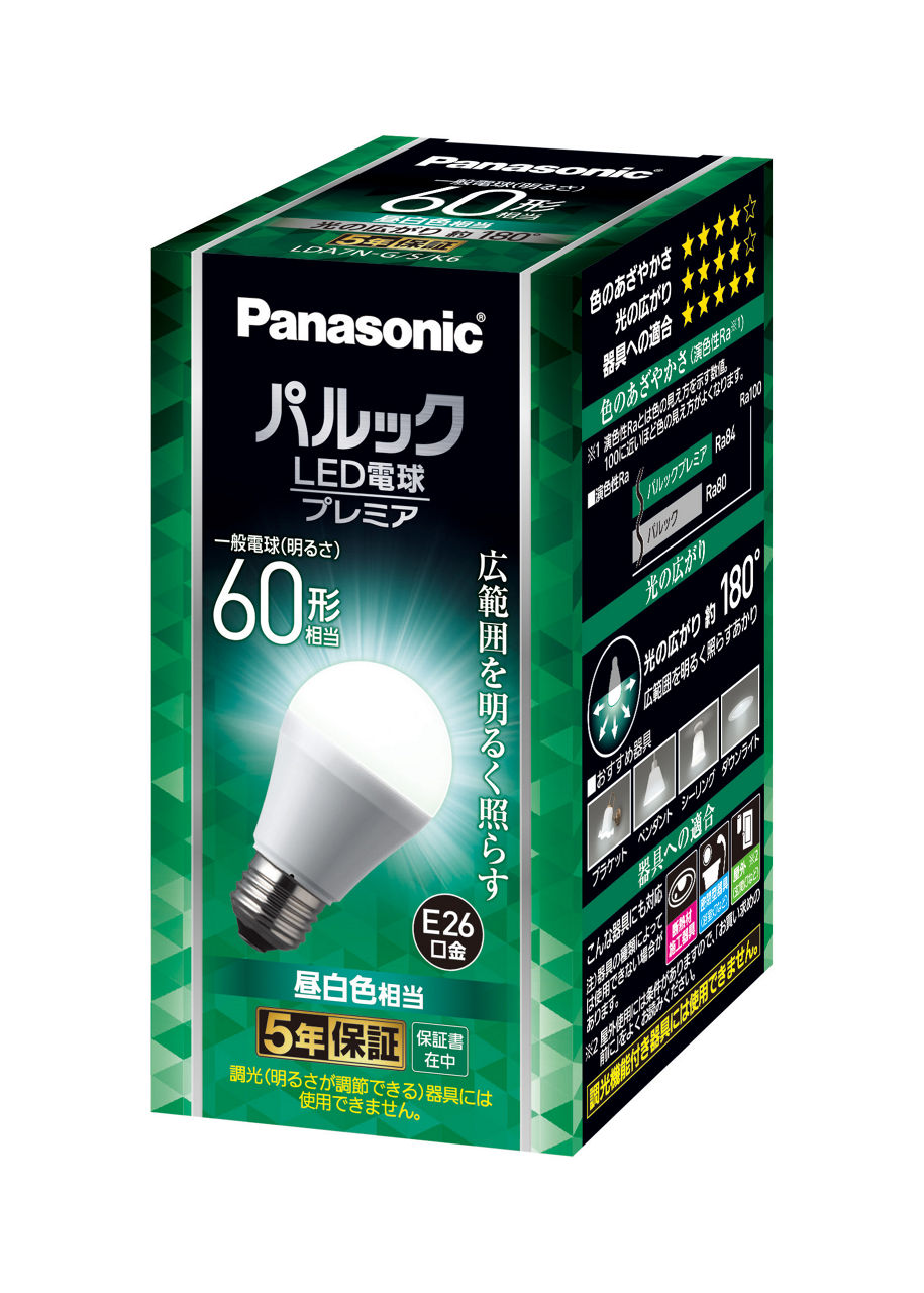 概要 パルック LED電球 プレミア 7.0W （昼白色相当） LDA7NGSK6 | LED