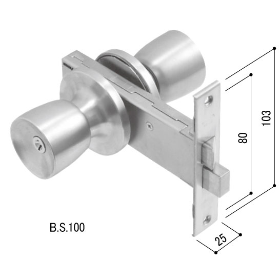 握り玉錠セットHHK10115E（SRシリンダー仕様）【交換要領書付】(YS