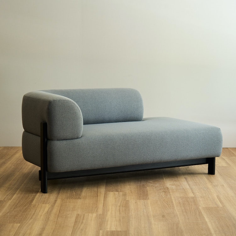 エレファントソファ(シェーズロング) (フレームブラック 張地