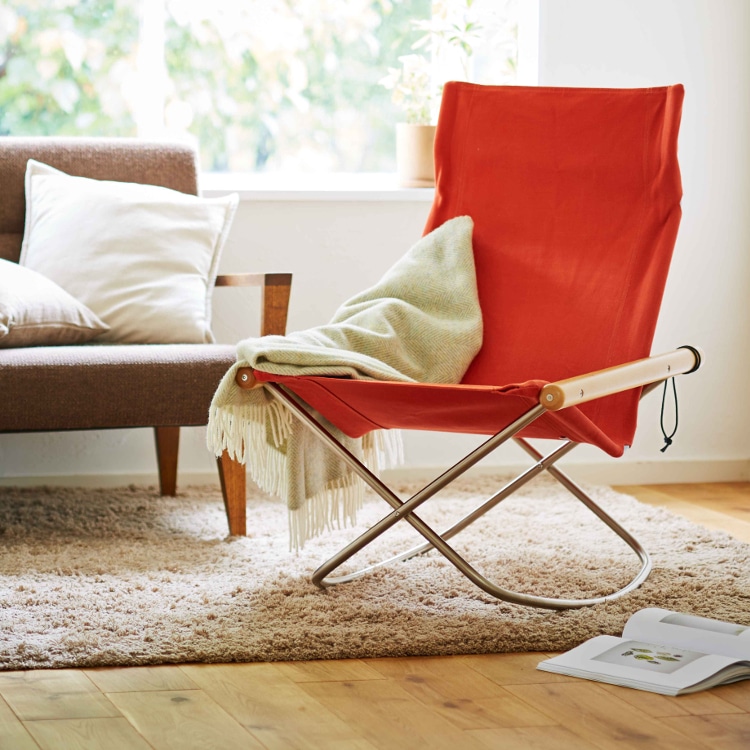 ニーチェア エックス ロッキング (木部ナチュラル シートホワイト