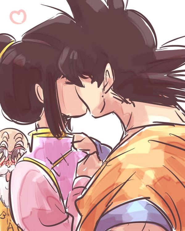 悟空さとチチの伝説の約束のキスをする孫夫婦の回、（Z 147話）この